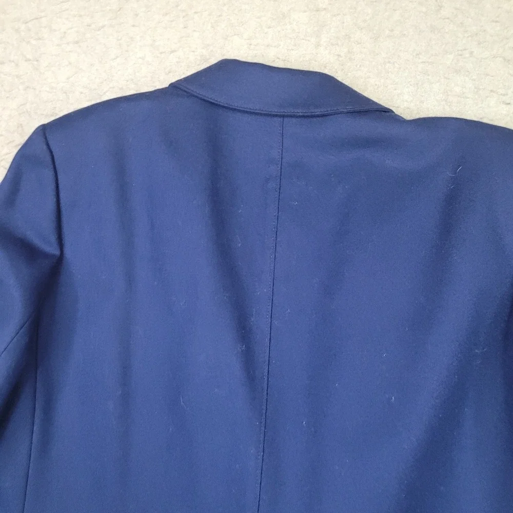 Vintage Pendleton 100% Wool Blazer Womens 14‎ Blue Double Breasted Made in USA - Picture 6 of 12